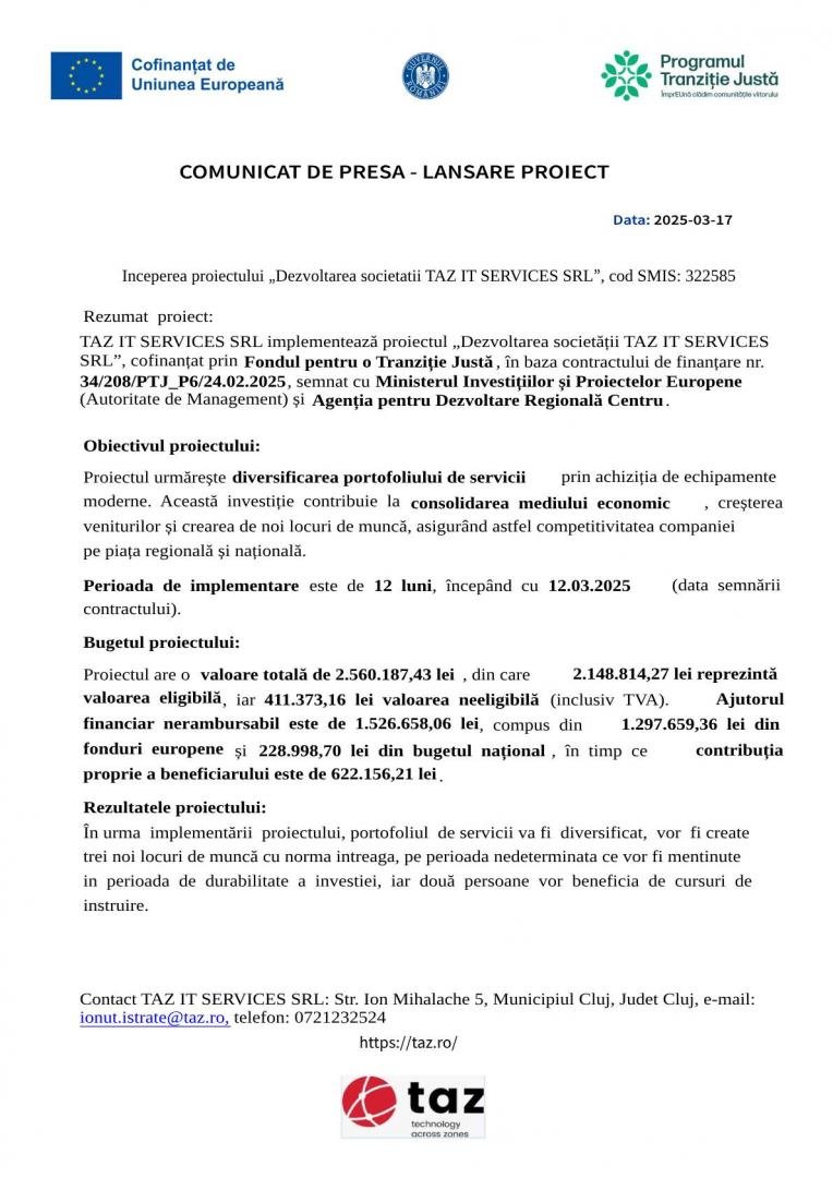 Datacenter T&acirc;rgu Mureș